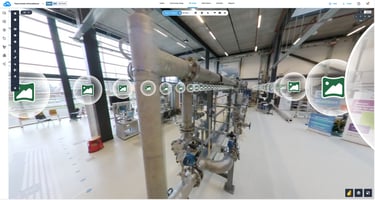 360 videos combined with 3D data