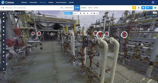 3D scan data embedded into digital twin workflows.